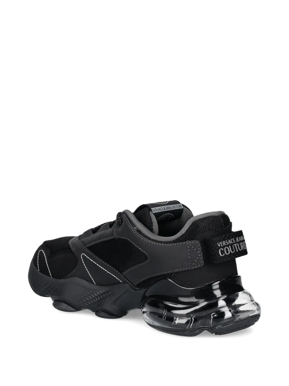 Versace Jeans Couture Sneakers met logodetail en ronde neus Zwart