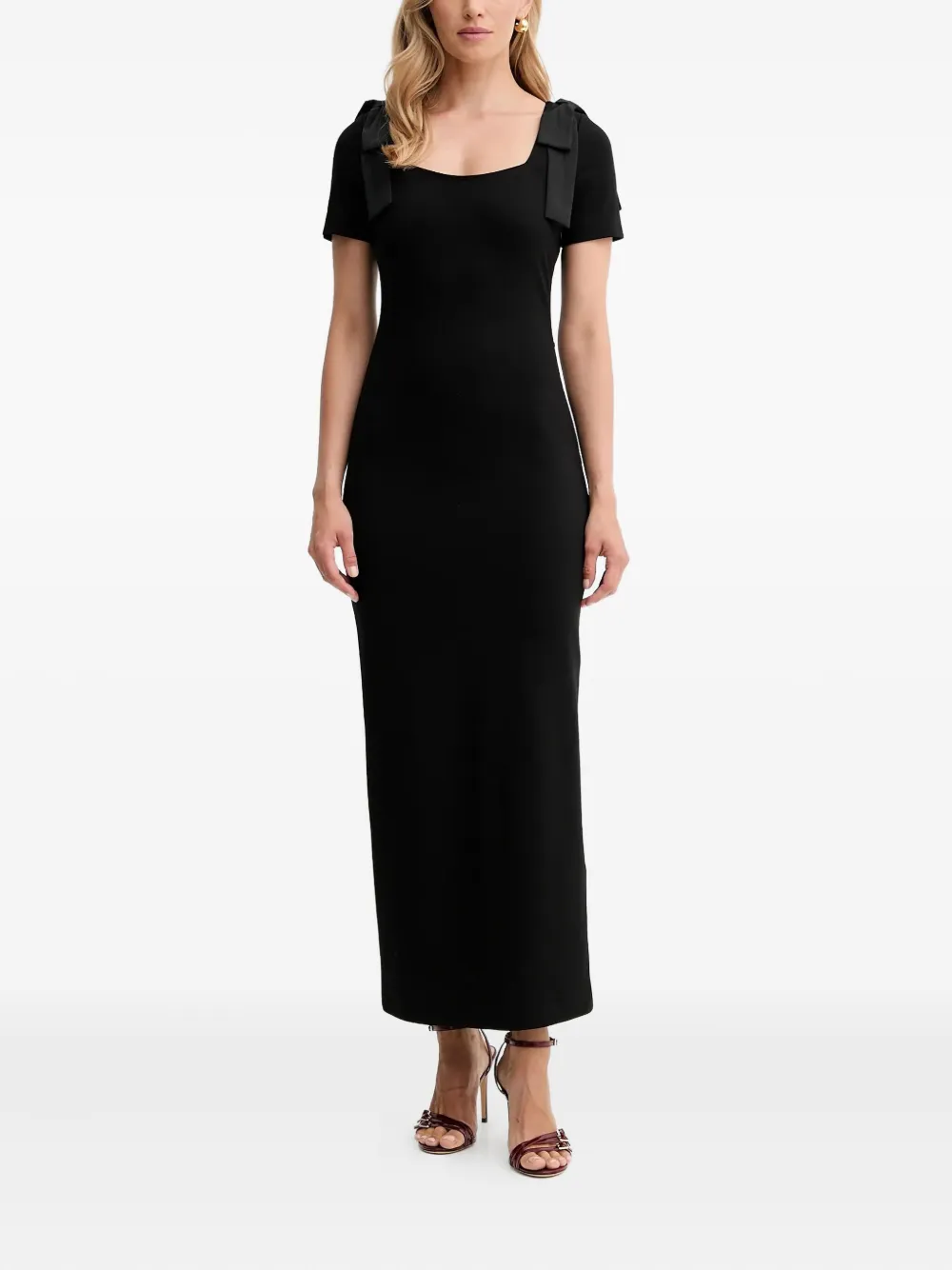 TWINSET bow-detail midi dress - Zwart