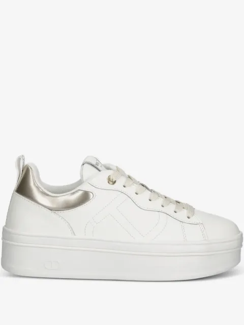 TWINSET tenis con agujetas y detalle del logo