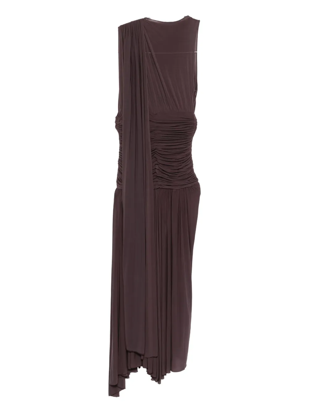 Magda Butrym drop-waist sheer midi dress Rood