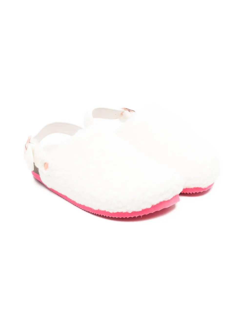 Billieblush slingback fluffy slippers Wit
