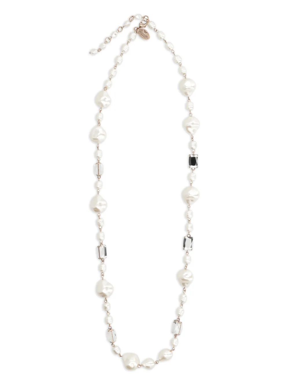 Weekend Max Mara Pearl Crystal Necklace In White