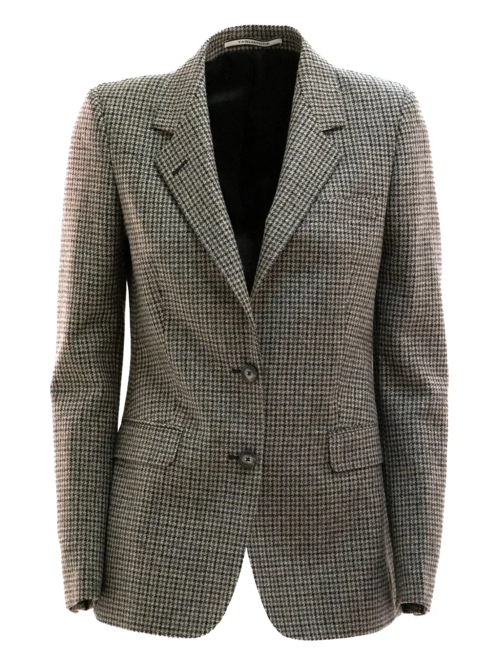 Tagliatore Check-pattern Blazer In Gray
