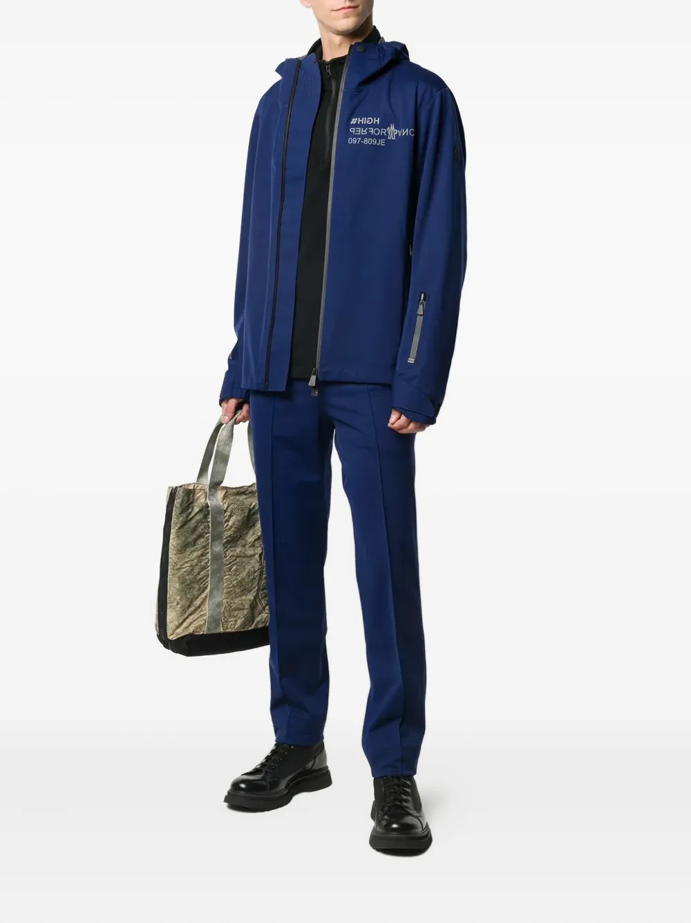 Moncler Grenoble hooded ski jacket - Blauw
