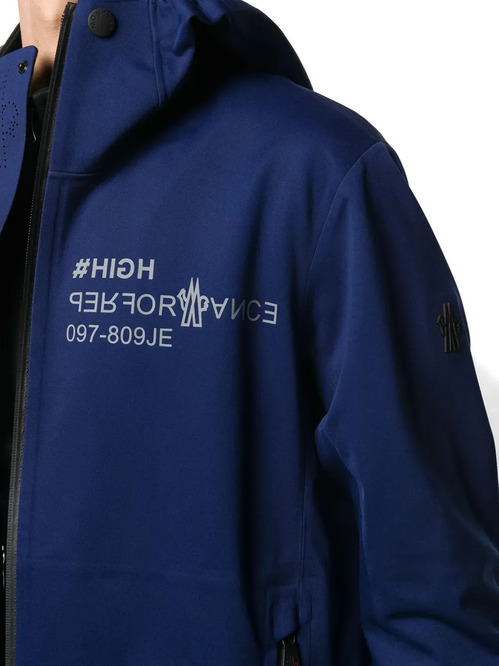 Moncler Grenoble hooded ski jacket Blauw