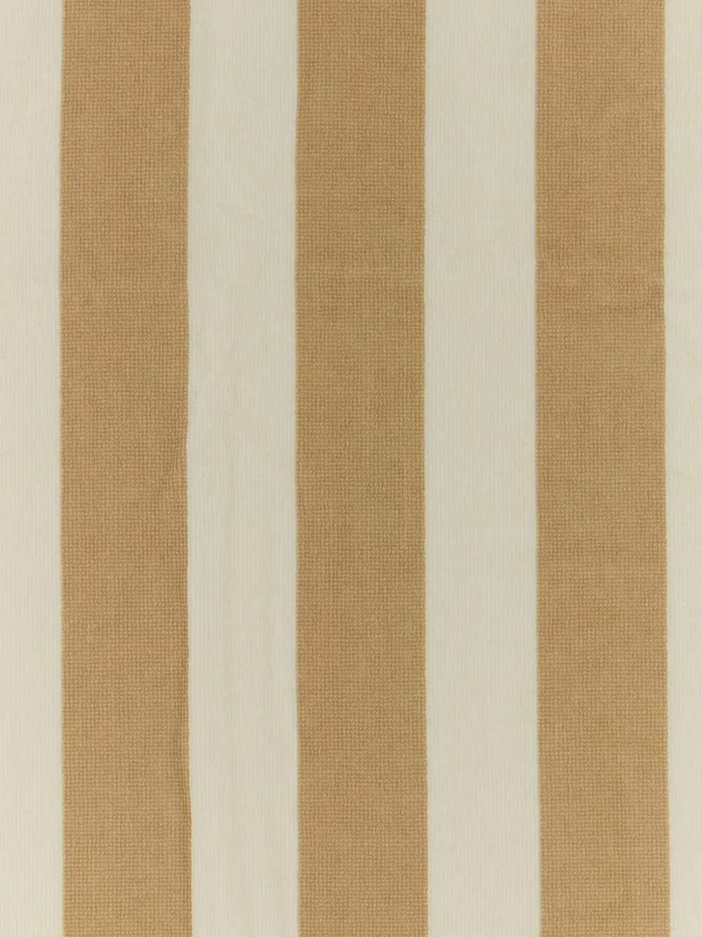 TEKLA striped-pattern fringed-edges beach towel (100cm x 180cm) Beige