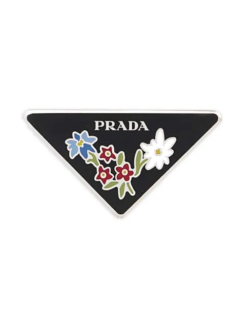 Prada floral triangle brooch