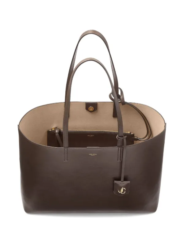 Jimmy Choo Nine2Five East-West Bag | Brown | FARFETCH