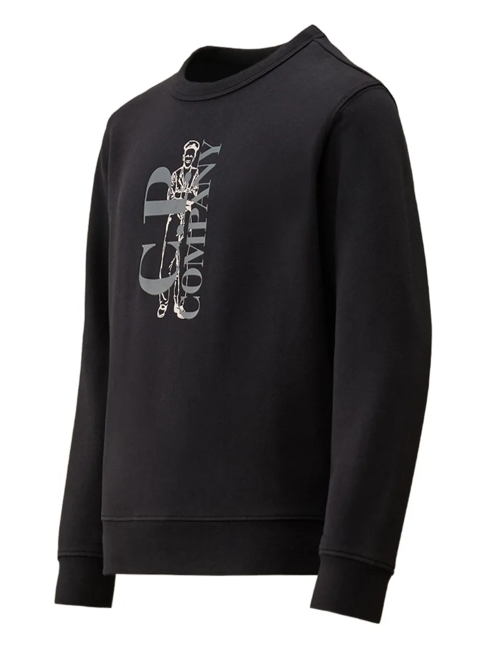 C.p. Company Graphic Print Sweater In Black
