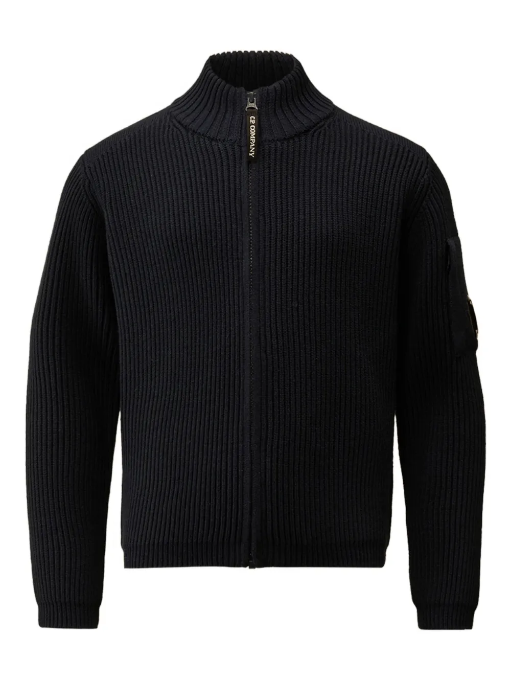 C.P. Company Kids ribbed zip-up cardigan - Blu