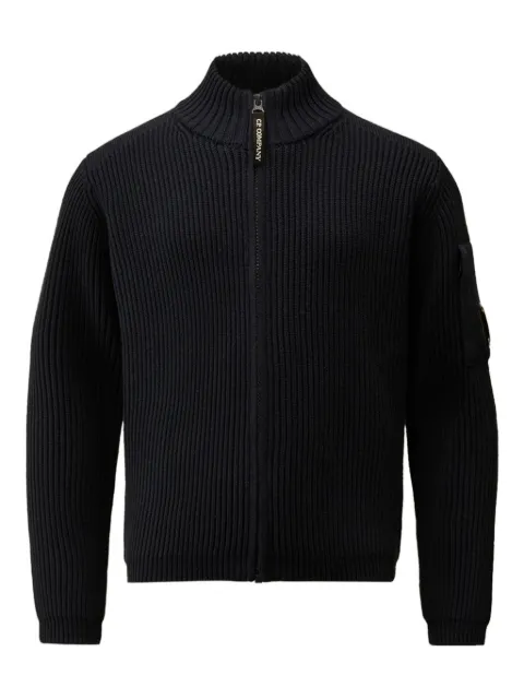 C.P. Company Kids ribbed zip-up cardigan