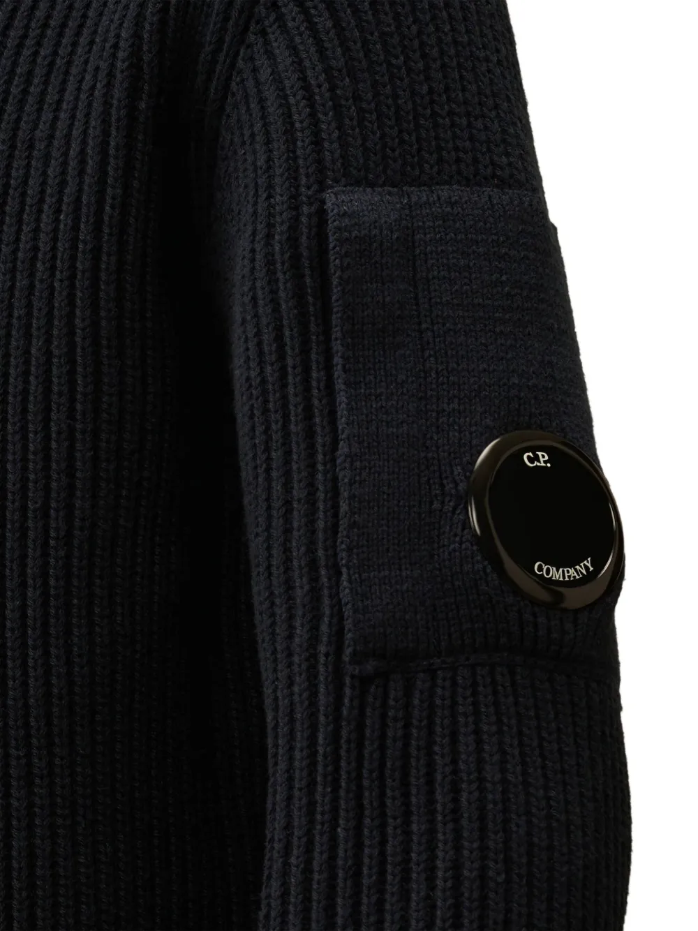 C.P. Company Kids Geribbeld vest Blauw