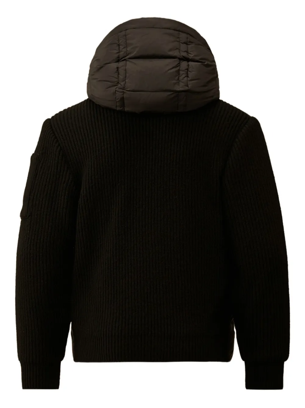 C.P. Company Kids Gewatteerde jack met gebreide mouwen Zwart