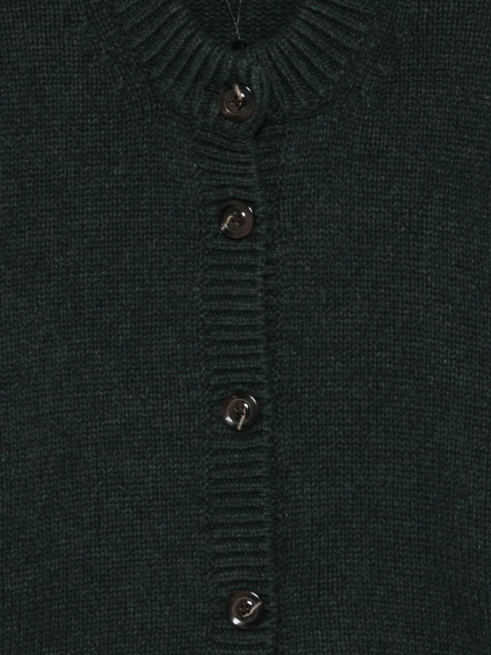 Soeur Leonard vest van merinowol met knopen Groen