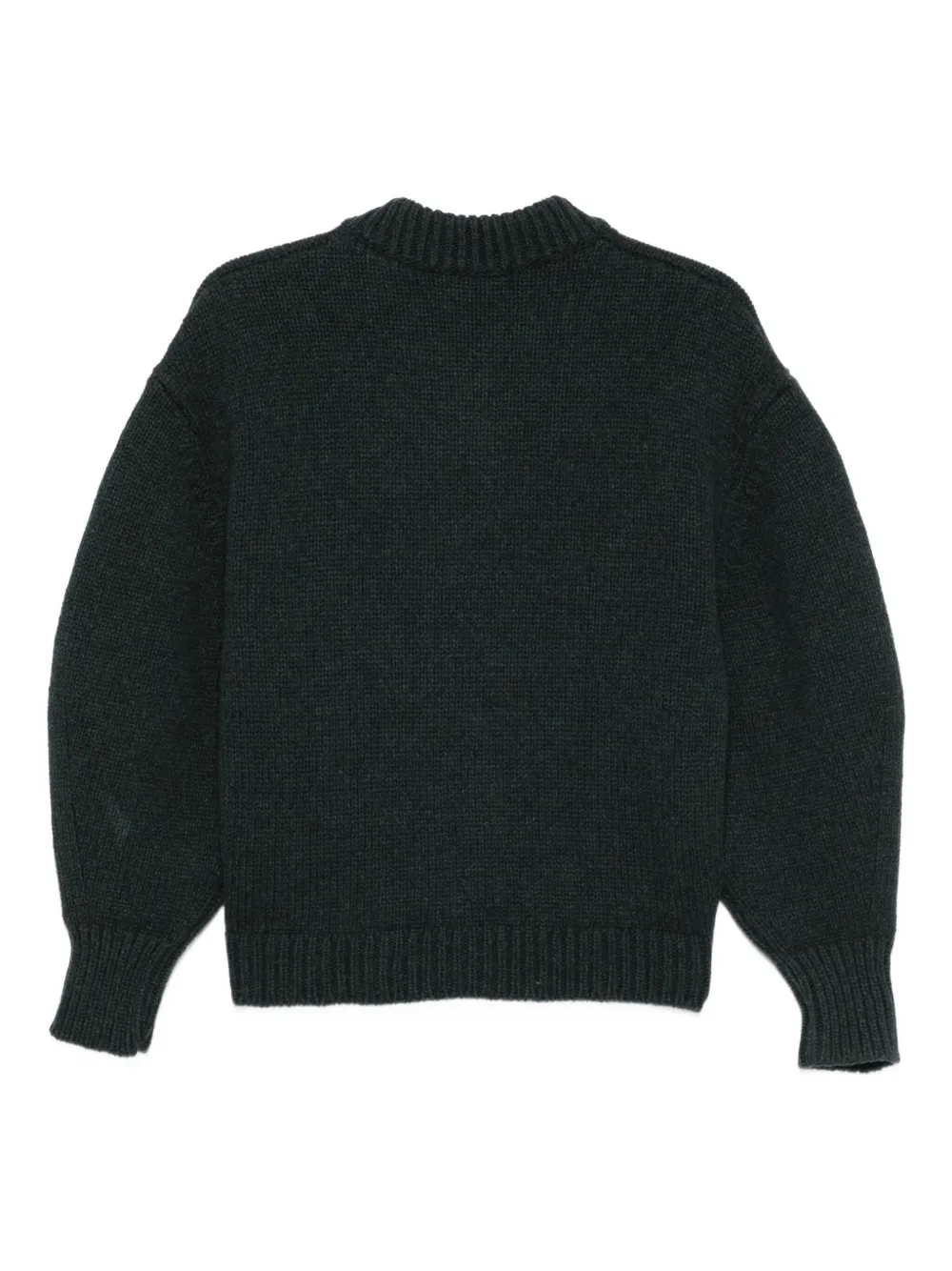 Soeur Leonard vest van merinowol met knopen Groen
