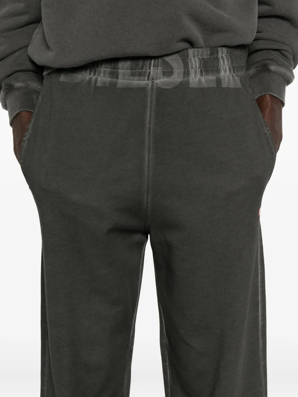 Diesel Trainingsbroek met logoband Grijs