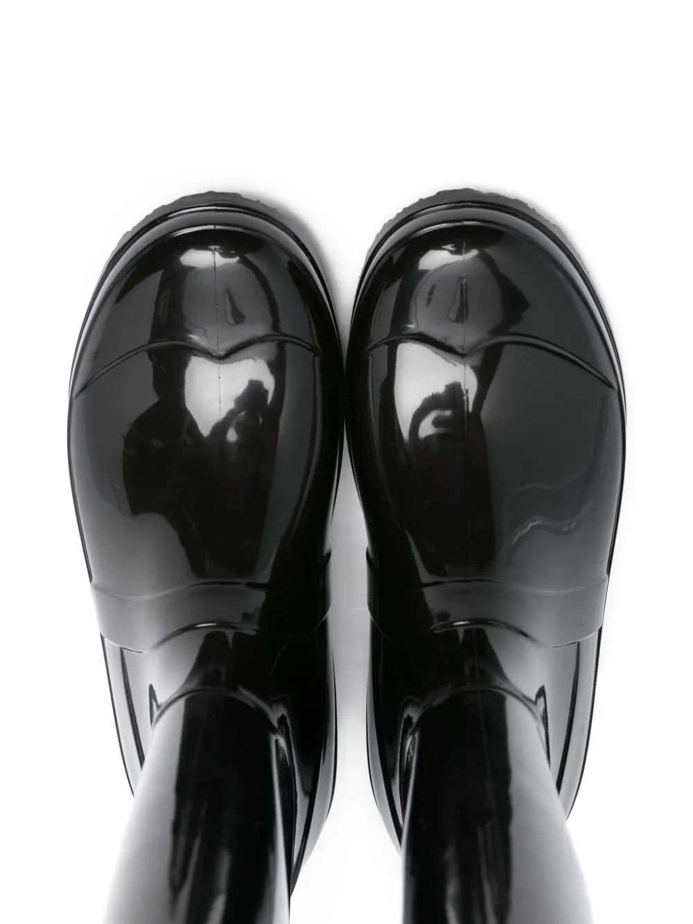Karl Lagerfeld Kids logo-detail glossy rain boots Black