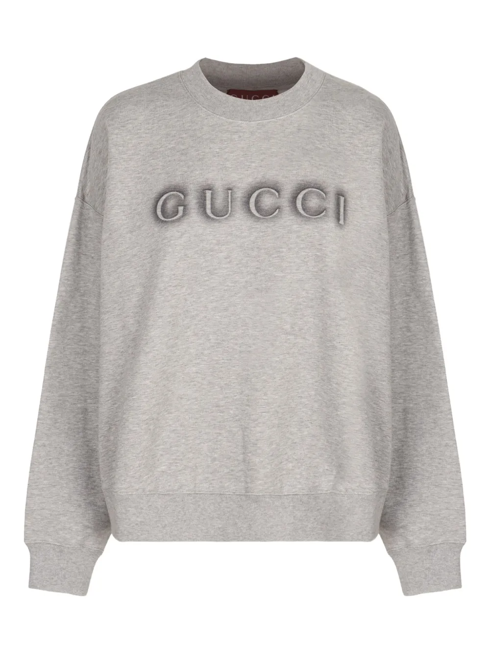 Gucci logo-detail cotton sweatshirt Grijs