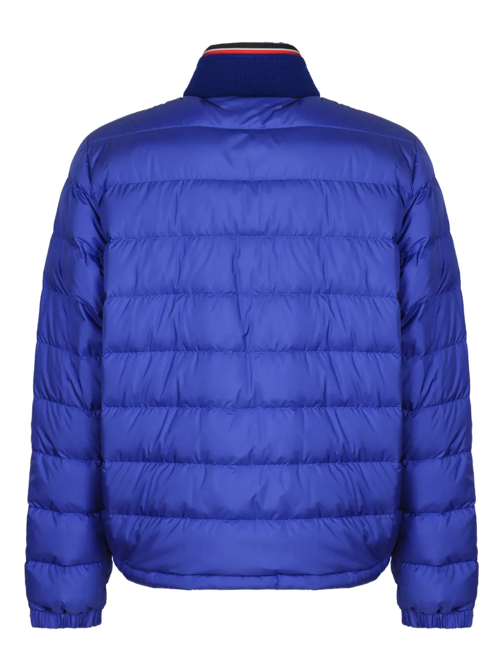 Moncler Brendann logo-patch quilted jacket Blauw