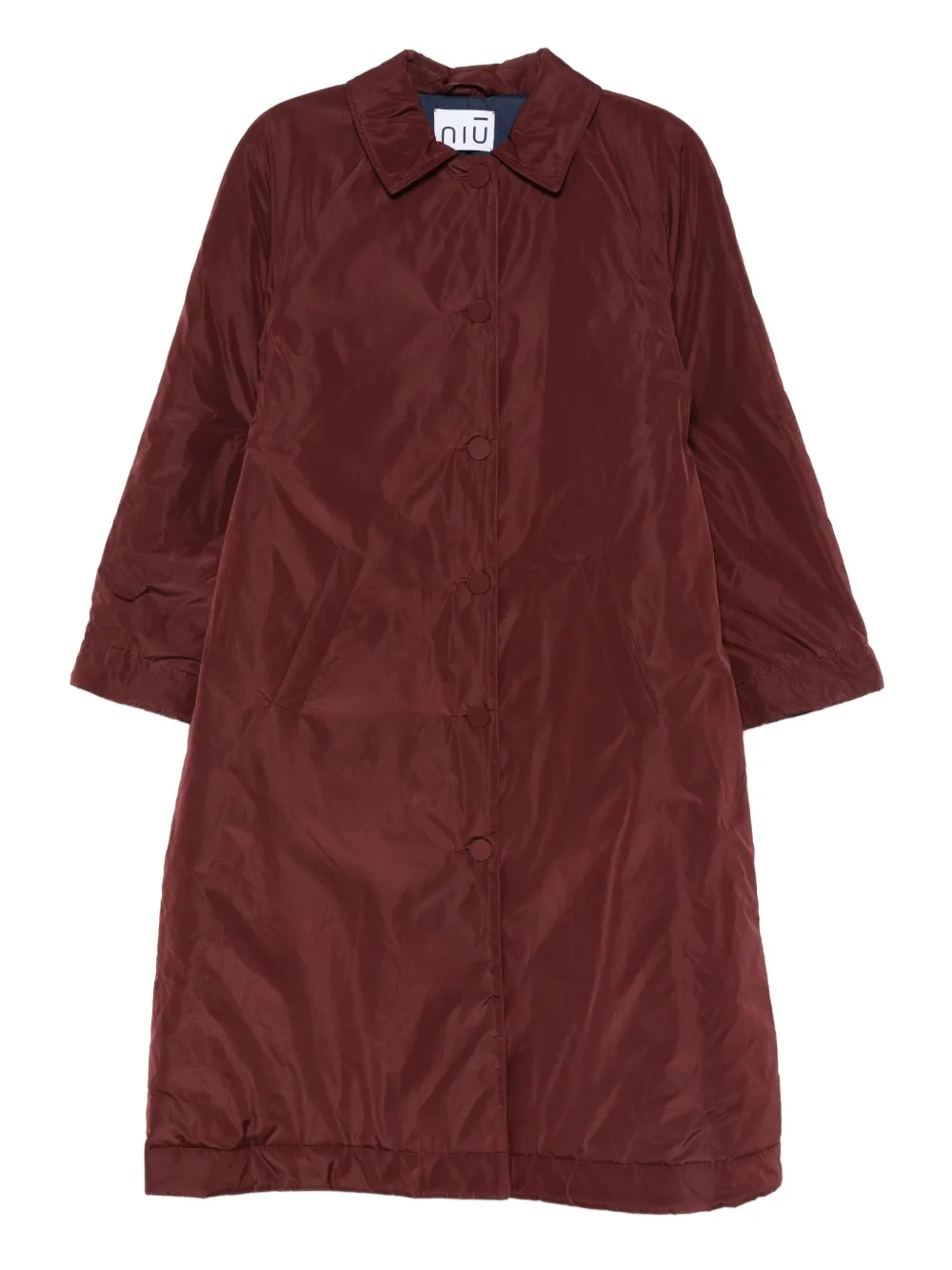 Niu button-fastening coat | Red | Image 1