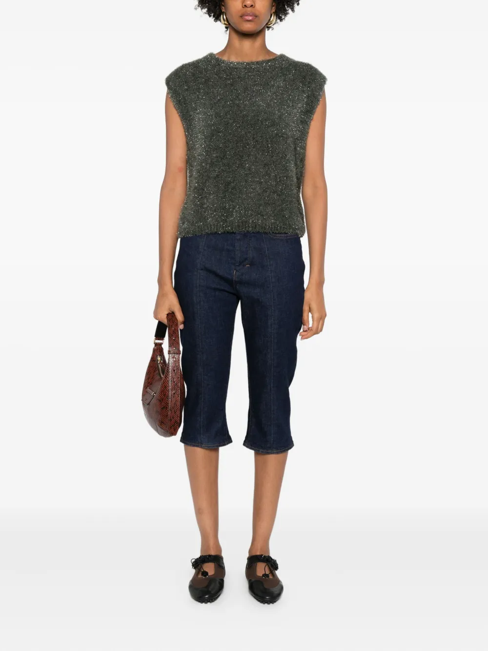 Niu metallic-flecked sleeveless top | Vests & Tank Tops | Image 2