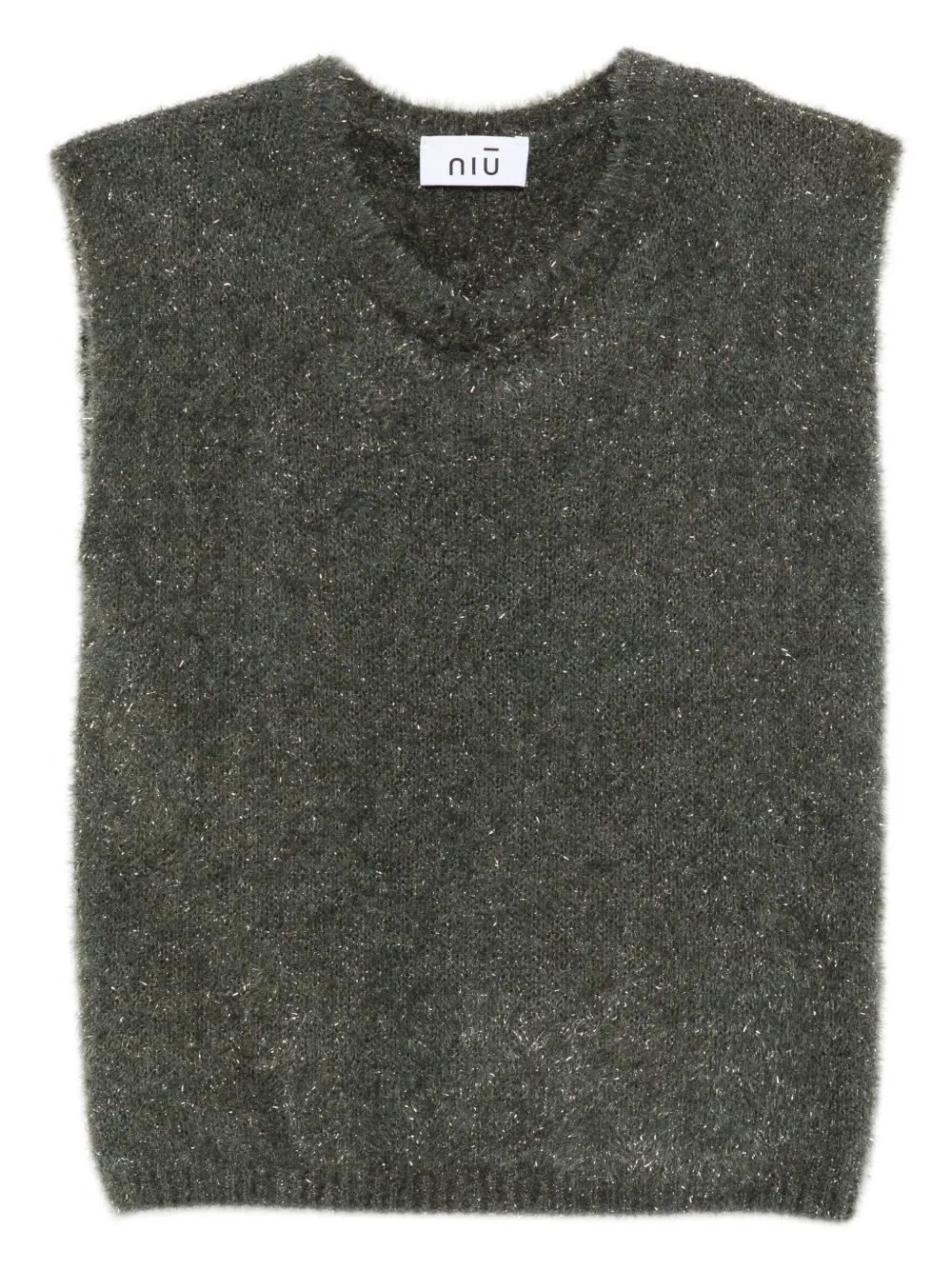 Niu metallic-flecked sleeveless top | Green | Image 1