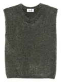 Niu metallic-flecked sleeveless top - Green