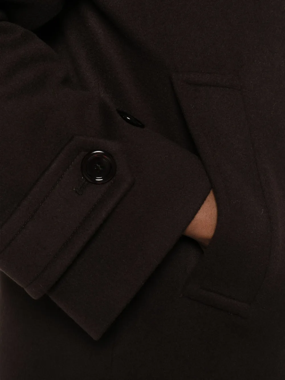 Tagliatore Notched Double-breasted Jacket In Brown