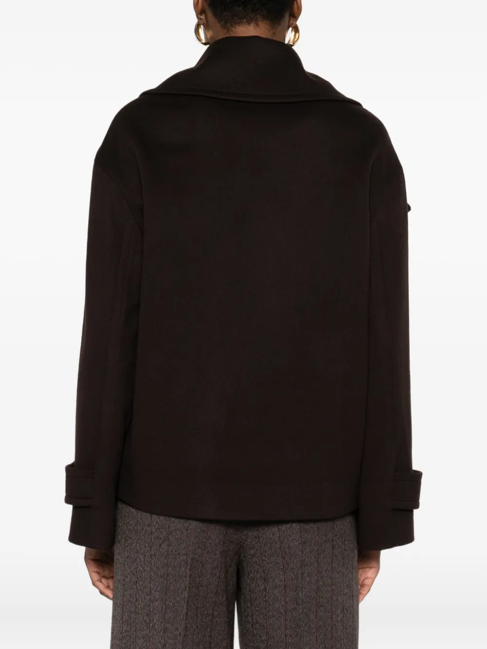 Tagliatore Notched Double-breasted Jacket In Brown
