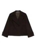 Tagliatore notched double-breasted jacket - Brown
