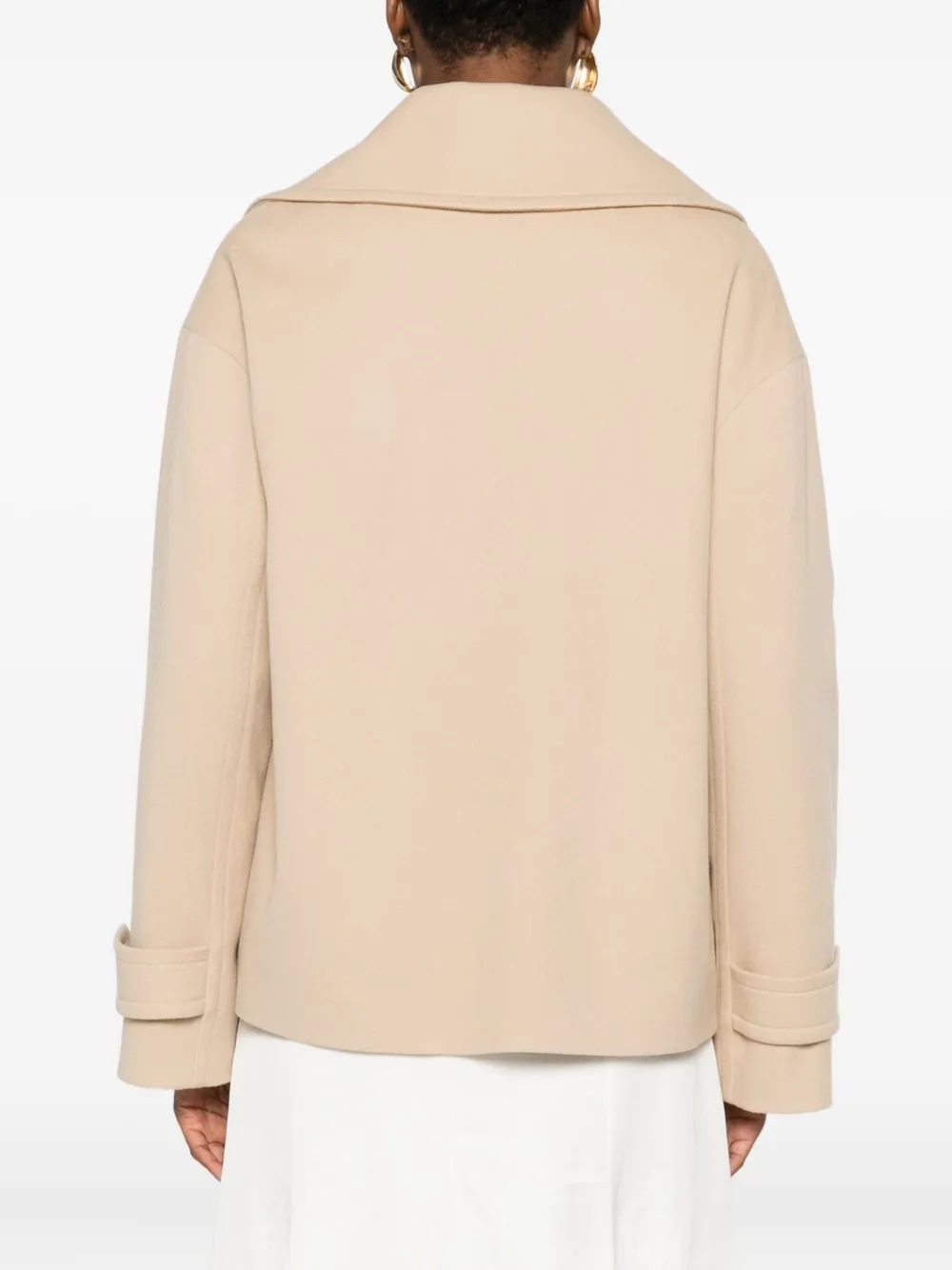 Tagliatore Long-sleeve Double-breasted Jacket In Neutral