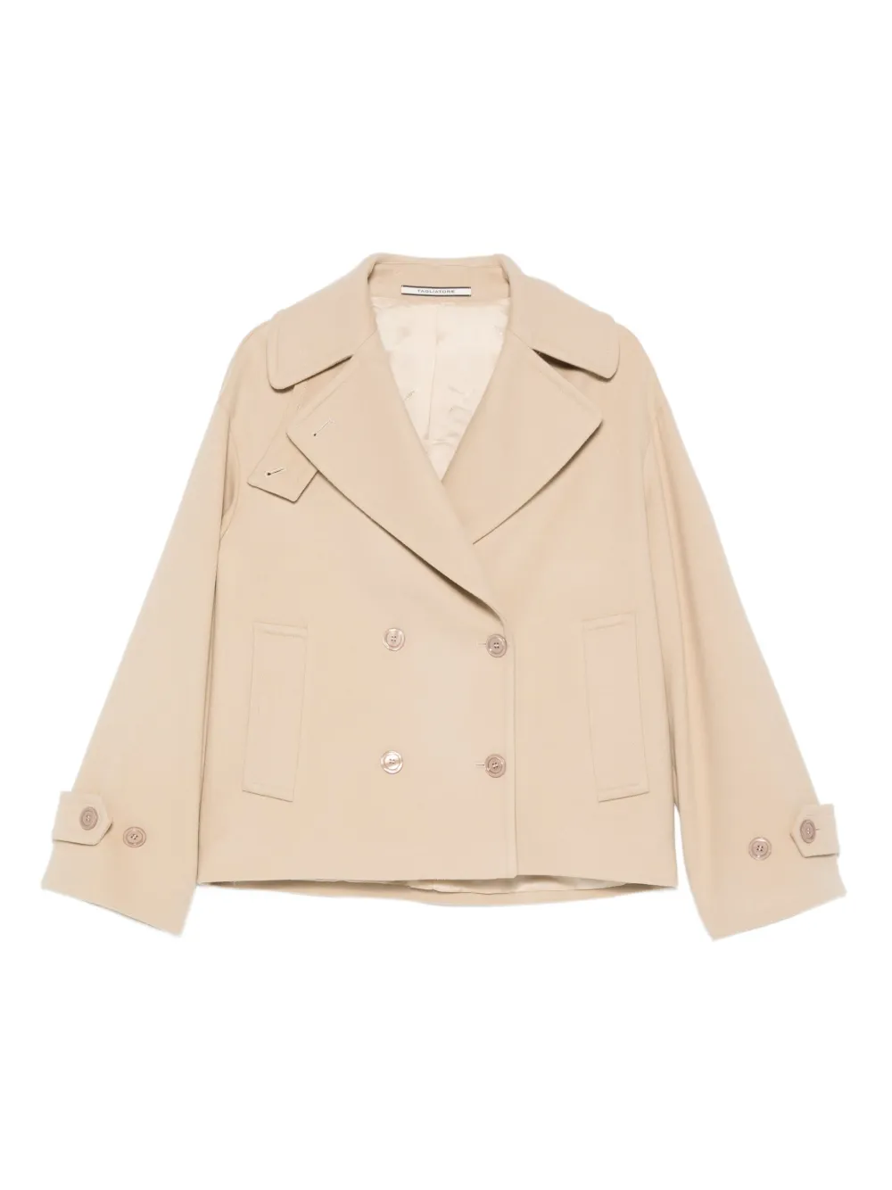 Tagliatore Long-sleeve Double-breasted Jacket In Neutral