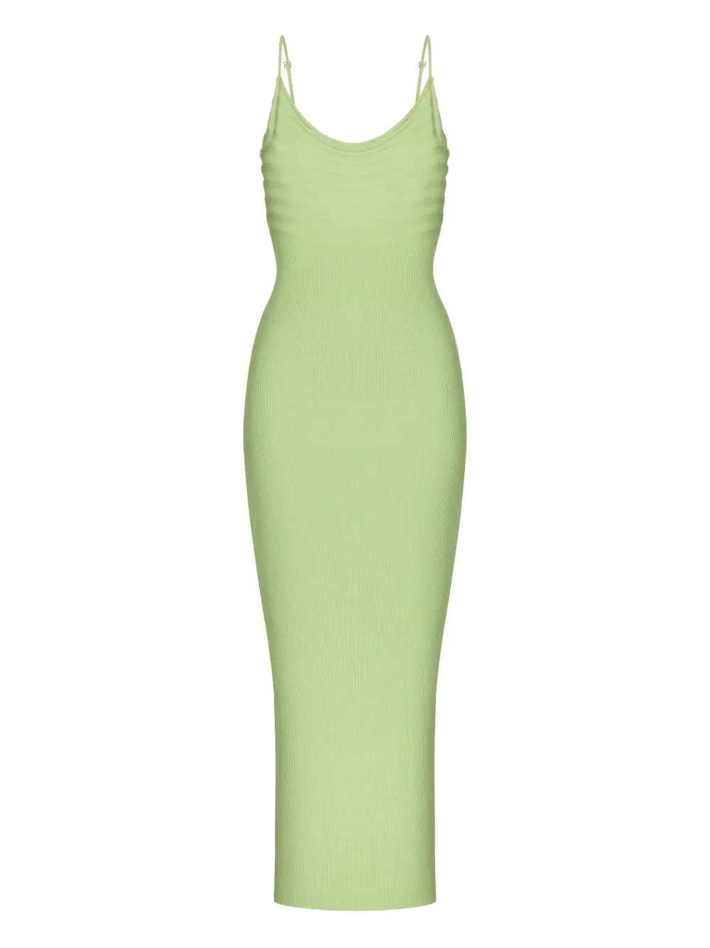 KOROBEYNIKOV robe mi-longue en maille côtelée | vert | Image 1