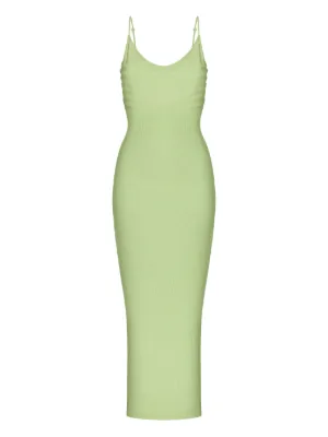 Fleur Du Mal ribbed-knit Tube Dress | Green | FARFETCH