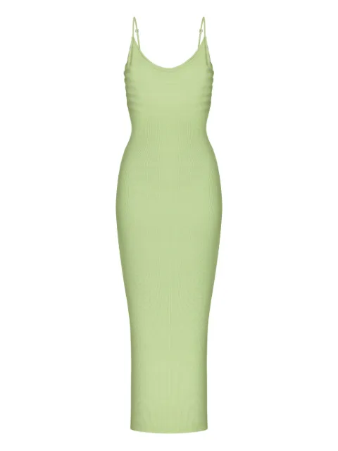 KOROBEYNIKOV vestido midi con diseño tejido de canalé