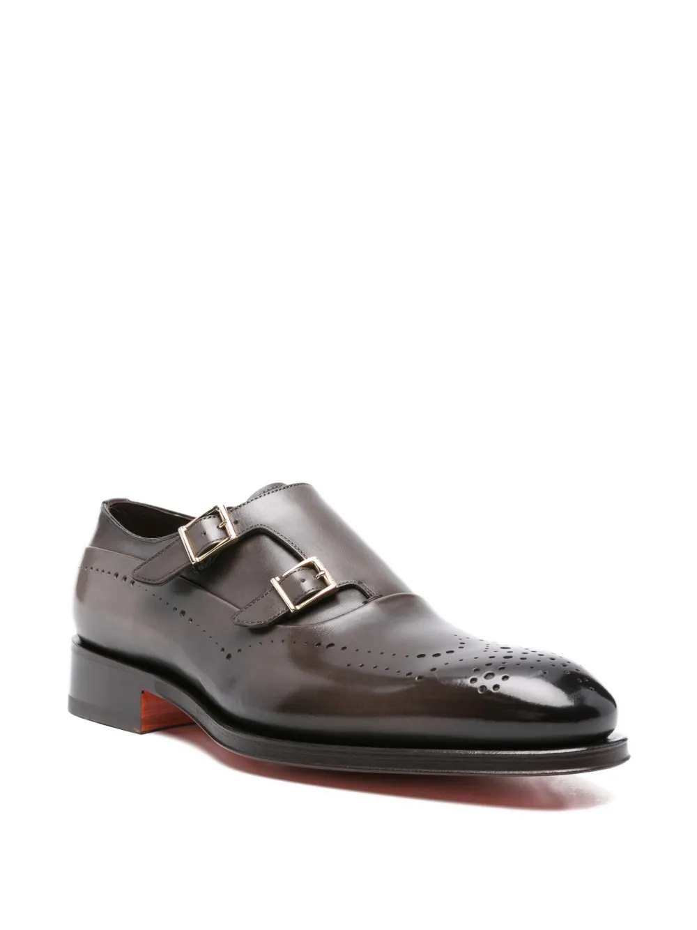 Santoni double-buckle monk shoes - Grijs