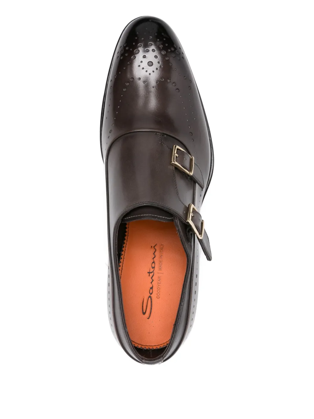 Santoni Gespschoenen met dubbele gesp Bruin