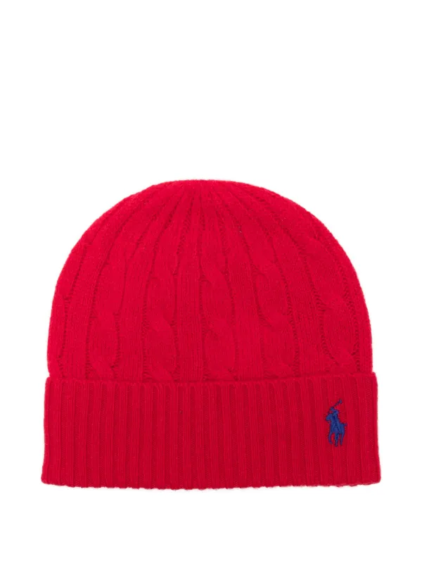 Polo Ralph Lauren ケーブルニット ビーニー | レッド | FARFETCH JP