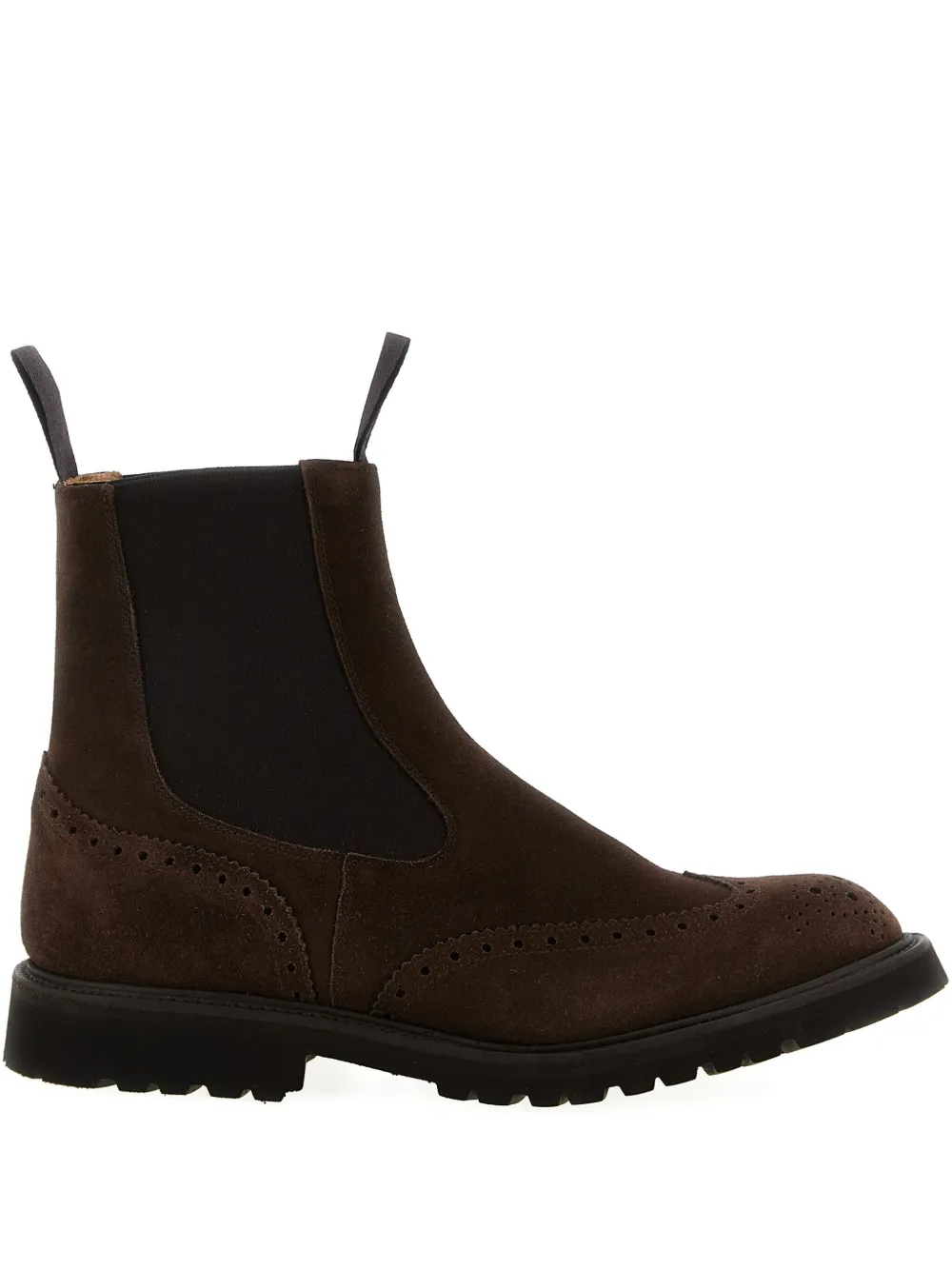 Tricker's Henry elastic-strap brogue boots Brown