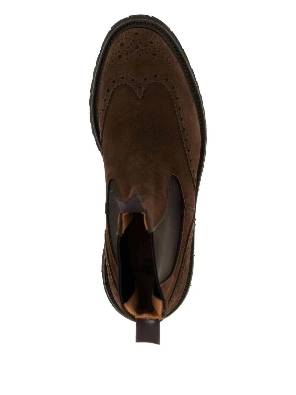 Tricker's Henry Elastic-strap Brogue Boots In Brown