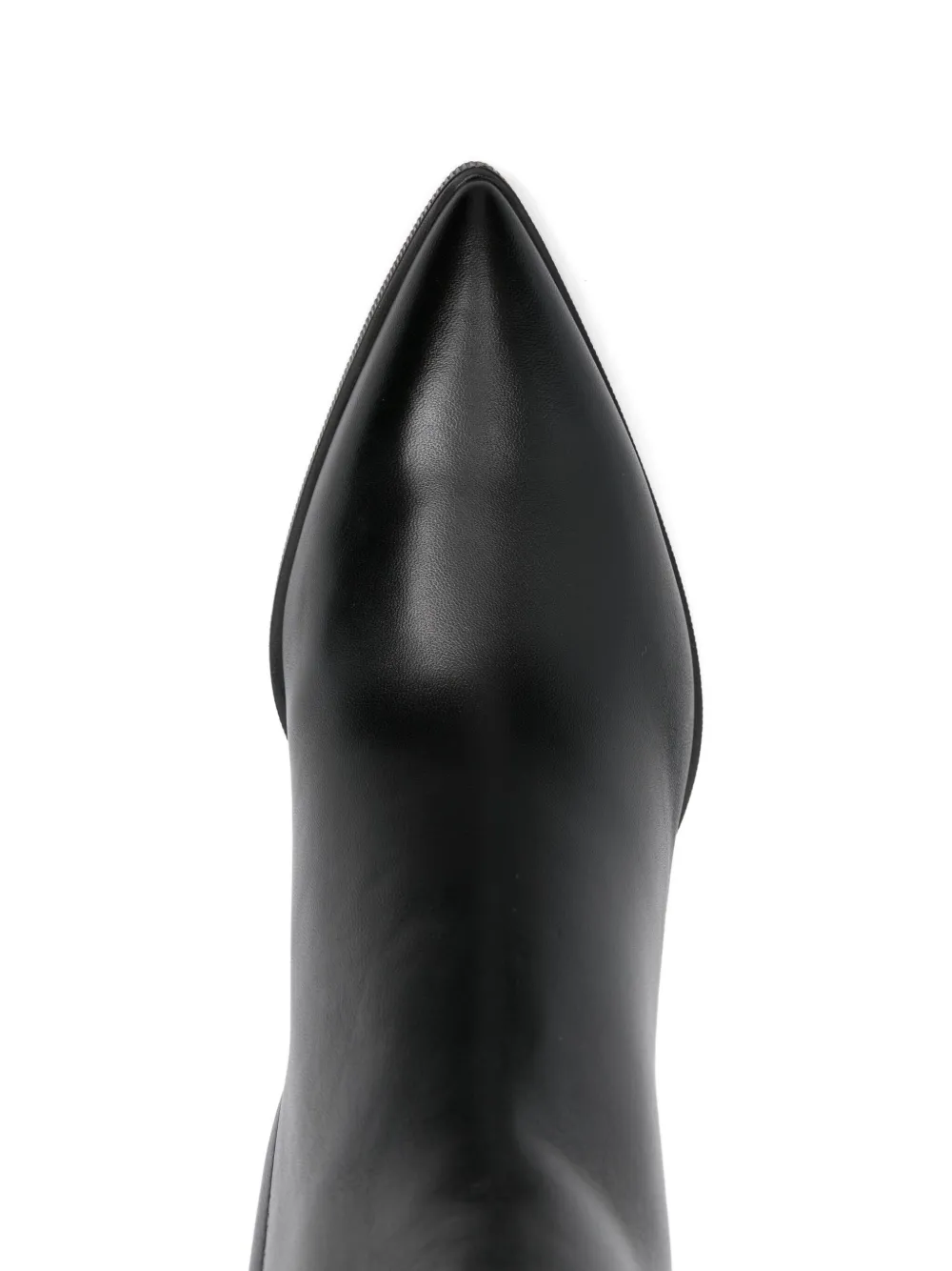 Santoni 70mm buckle-detail pointed-toe boots Black
