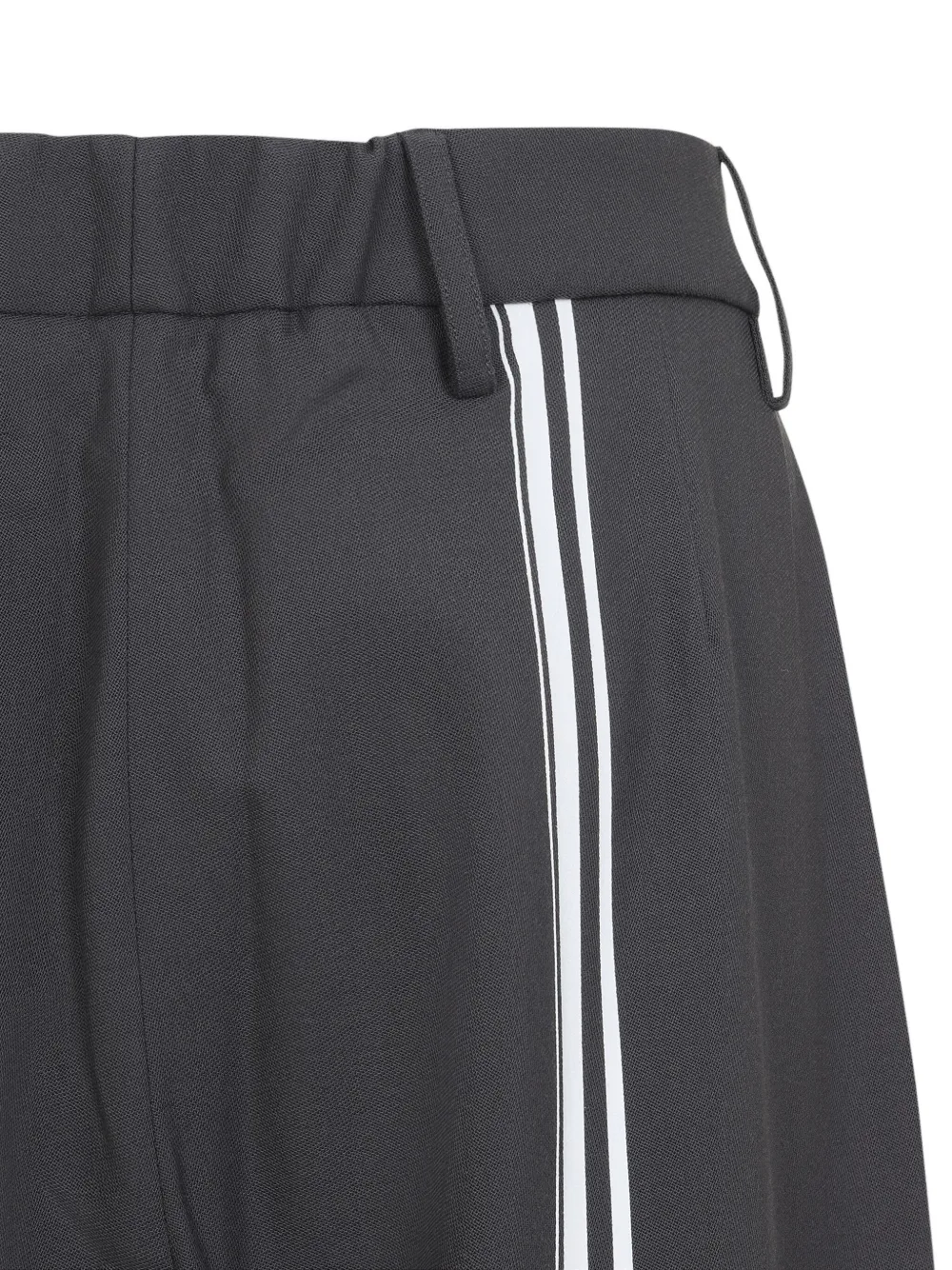 Mordecai Pleated Side-stripe Trousers In Gray