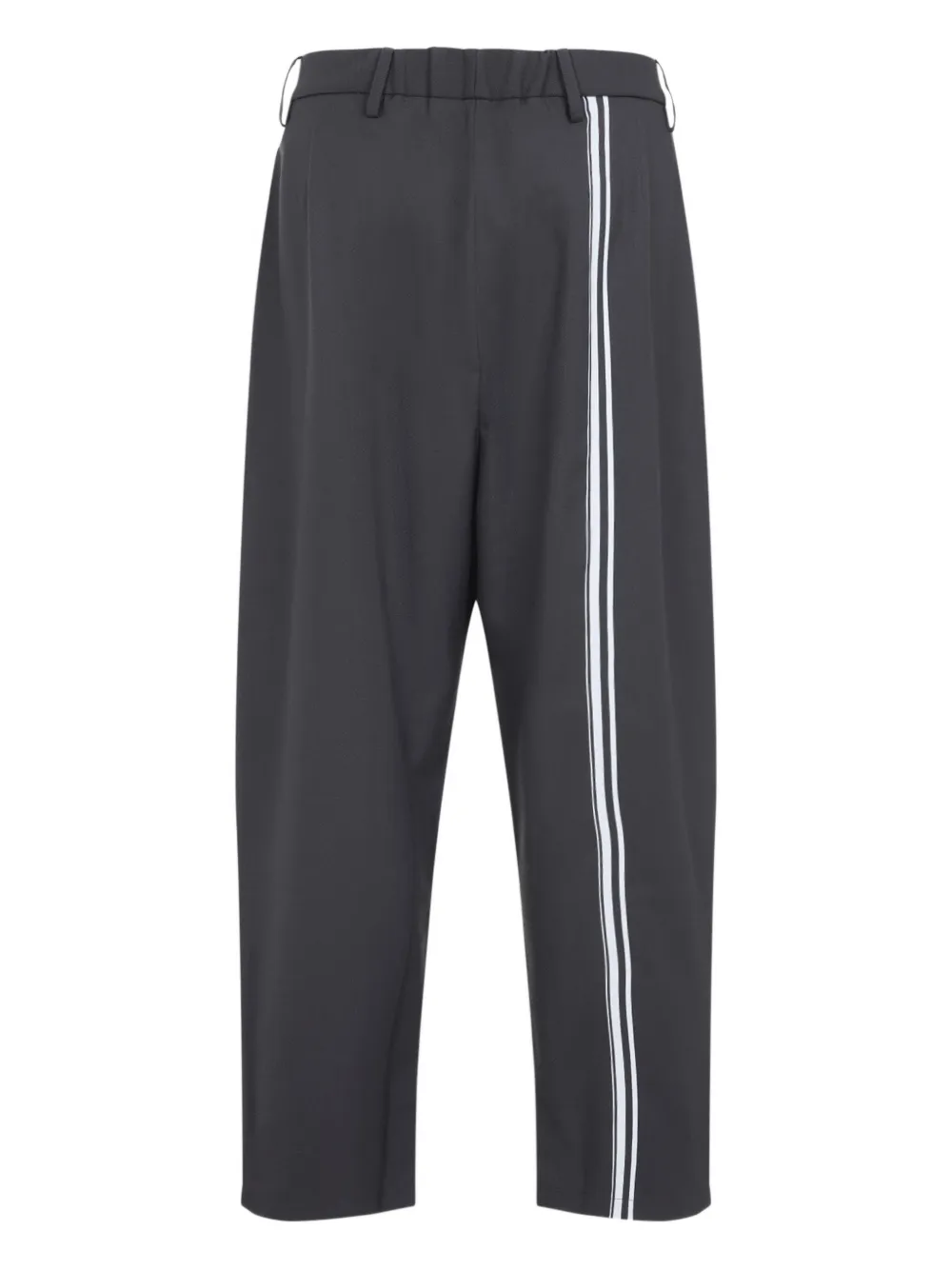 Mordecai Pleated Side-stripe Trousers In Gray