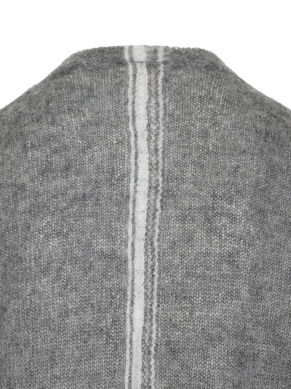 Mordecai Grey Melange Mohair Crewneck Sweater In Gray