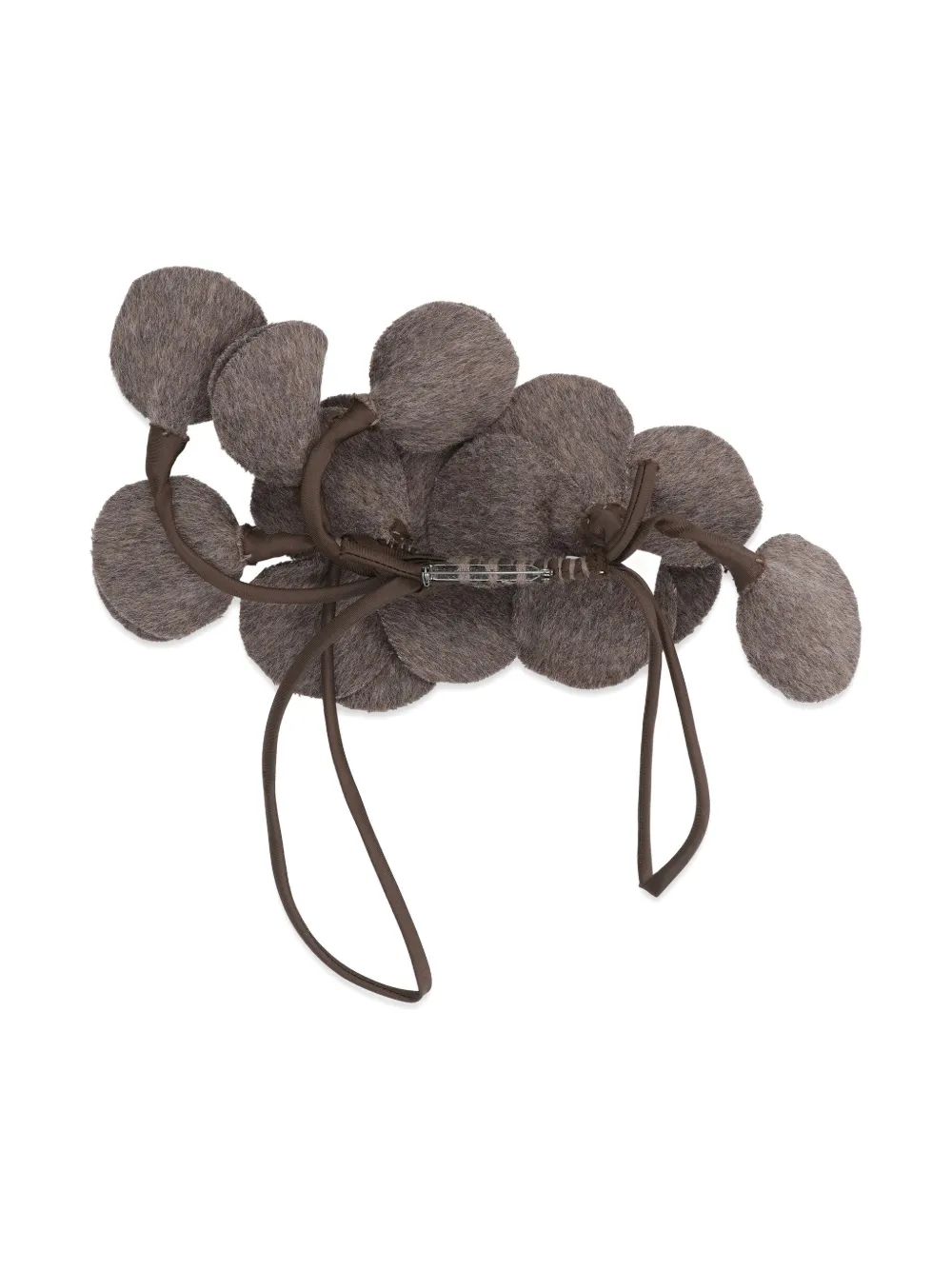 P.A.R.O.S.H. flower-shaped wool brooch - Grijs