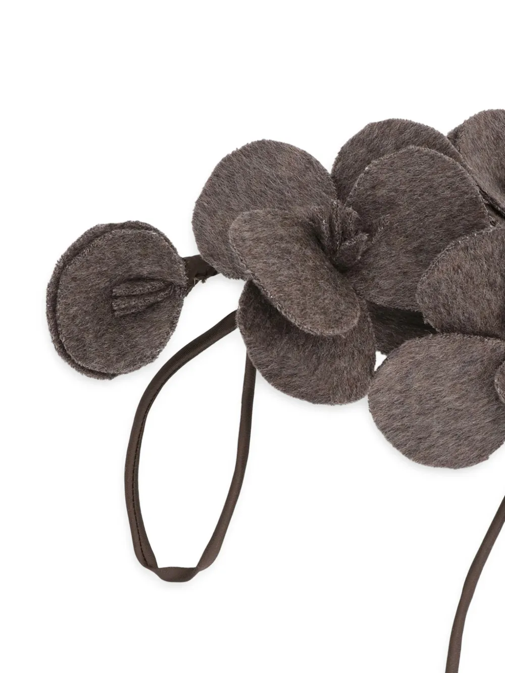 P.a.r.o.s.h Flower-shaped Wool Brooch In Neutral