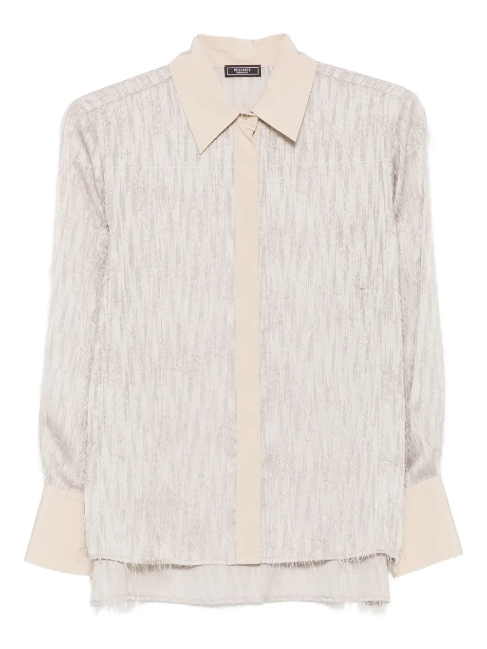 Peserico frayed-hem shirt - Toni neutri