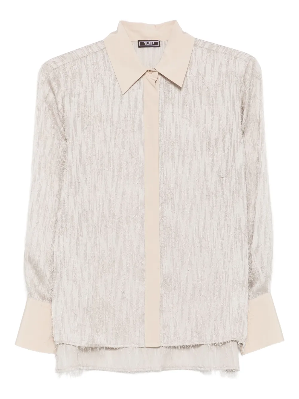 Peserico frayed-hem shirt | Neutrals | Image 1