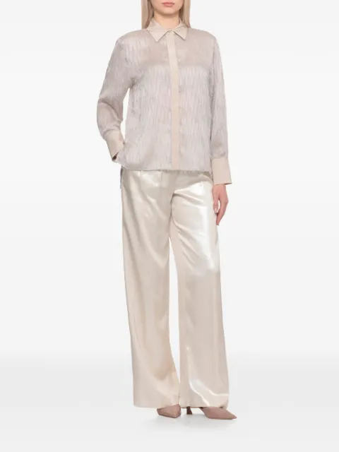 Peserico camisa con dobladillo deshilachado