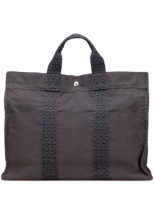 Hermès Pre-Owned Borsa Tote Herline MM In Tela 1990-2025 Grigio